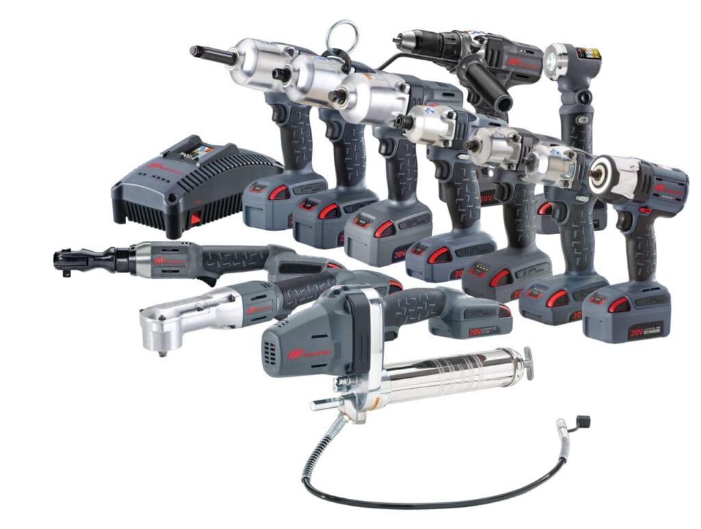 Ingersoll Rand IQV20 Akku-Werkzeuge mit Akkus und Ladegeräten